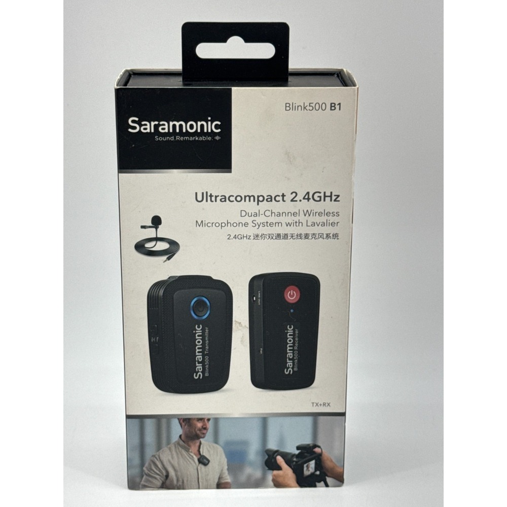 Saramonic Blink500 B1 Wireless Lavalier Mic System 2.4GHz TX RX Camera Audio 944
